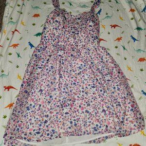 Pink and Purple Floral Above Knee Dress